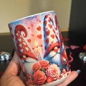 Hand Crafted Valentines Day Gnome Sublimated 15oz Mug